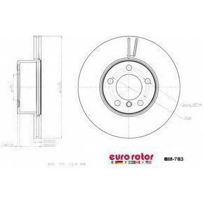 EUROROTOR - BM783 - Front Disc Brake Rotor by EUROROTOR - BM783