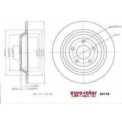 Rear Disc Brake Rotor by EUROROTOR - 54118