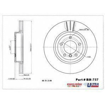 EUROROTOR - BM757 - Front Disc Brake Rotor by EUROROTOR - BM757