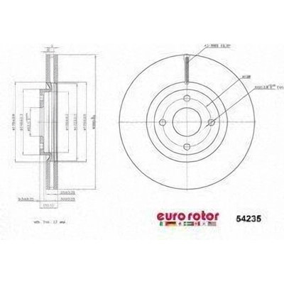 EUROROTOR - 54235 - Front Disc Brake Rotor by EUROROTOR - 54235