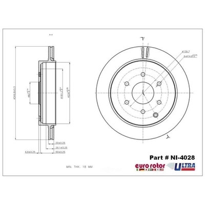 EUROROTOR - NI4028 - Rear Premium Rotor by EUROROTOR - NI4028