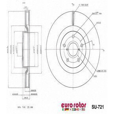 Front Premium Rotor by EUROROTOR - SU721