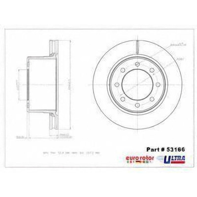 EUROROTOR - 53166 - Rear Premium Rotor by EUROROTOR - 53166