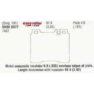 Front Semi Metallic Pads by EUROROTOR - F1D577