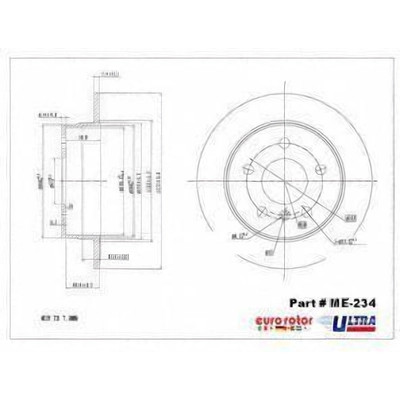 EUROROTOR - ME234 - EUROROTOR - ME234 - Rear Premium Rotor