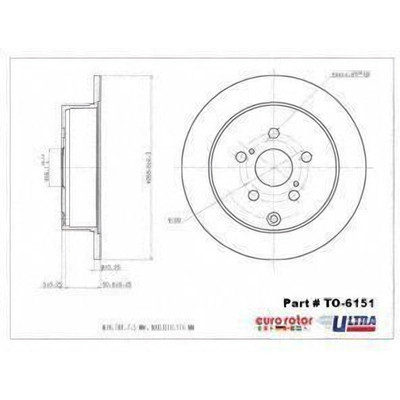 EUROROTOR - TO6151 - Rear Premium Rotor by EUROROTOR - TO6151