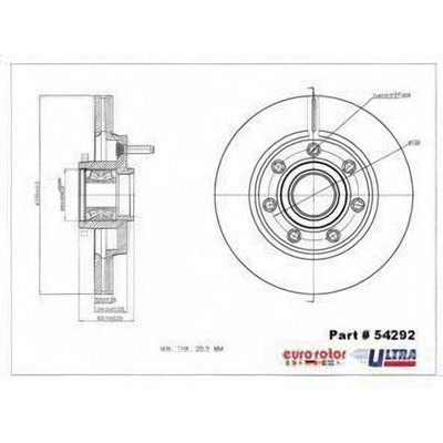 Front Hub And Rotor Assembly by EUROROTOR - 54292