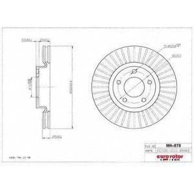 Front Premium Rotor by EUROROTOR - MA878