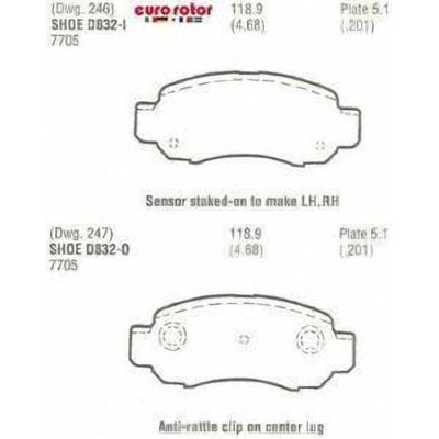 EUROROTOR - ID832 - Front Ceramic Pads by EUROROTOR - ID832