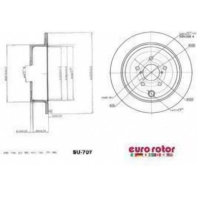 EUROROTOR - SU707 - Rear Premium Rotor