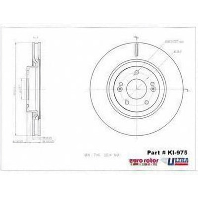 EUROROTOR - KI975 - Front Premium Rotor by EUROROTOR - KI975