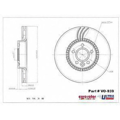Front Premium Rotor by EUROROTOR - VO939