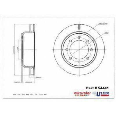 Rear Premium Rotor by EUROROTOR - 54441