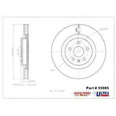 EUROROTOR - 55985 - Front Premium Rotor by EUROROTOR - 55985
