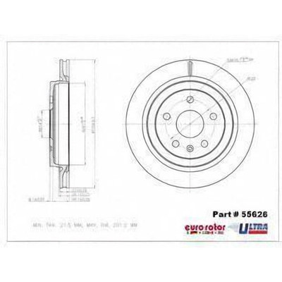 EUROROTOR - 55626 - Rear Premium Rotor by EUROROTOR - 55626