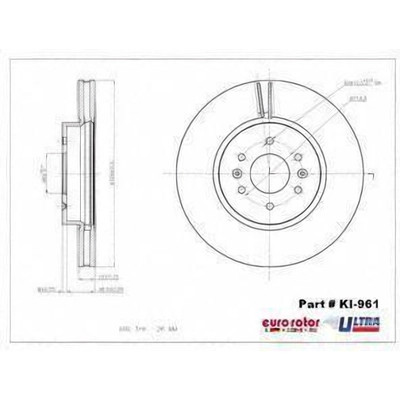 EUROROTOR - KI961 - Front Premium Rotor by EUROROTOR - KI961