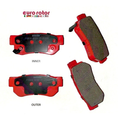 Rear Semi Metallic Pads by EUROROTOR - F1D813H