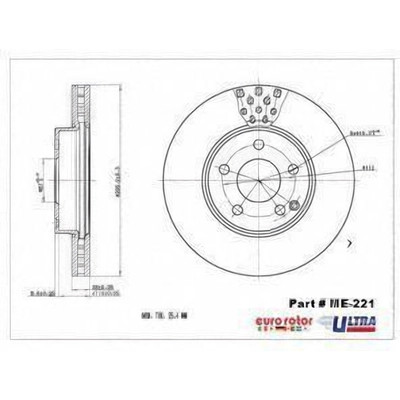 EUROROTOR - ME221 - Front Premium Rotor by EUROROTOR - ME221