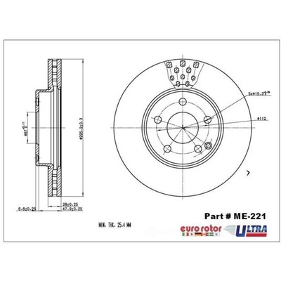 EUROROTOR - ME221 - Front Premium Rotor by EUROROTOR - ME221