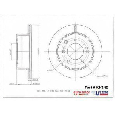 Rear Premium Rotor by EUROROTOR - KI942