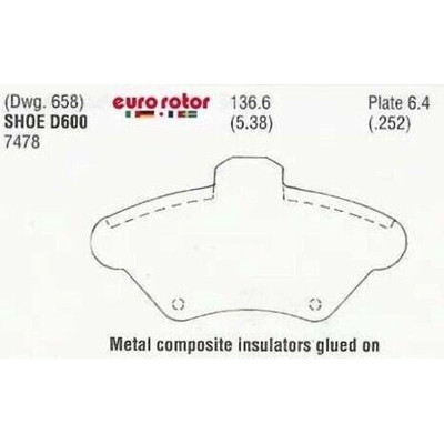 EUROROTOR - ID600 - Front Ceramic Pads by EUROROTOR - ID600