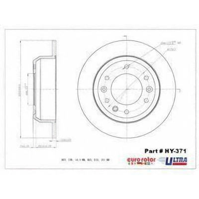 EUROROTOR - HY371 - Rear Premium Rotor by EUROROTOR - HY371