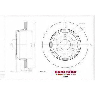 Rear Premium Rotor by EUROROTOR - 55422