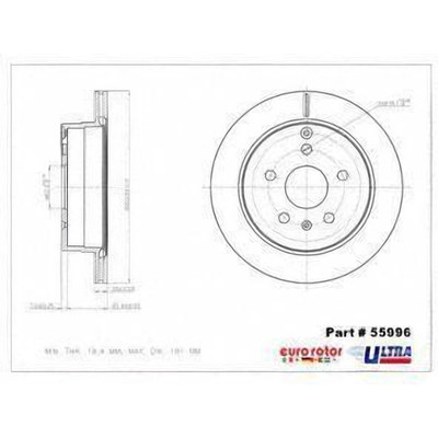Rear Premium Rotor by EUROROTOR - 55996