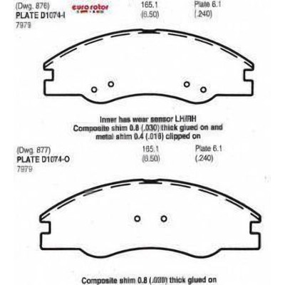 EUROROTOR - F1D1074H - Front Semi Metallic Pads by EUROROTOR - F1D1074H