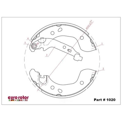 EUROROTOR - 1020 - EUROROTOR - 1020 - Rear New Brake Shoes