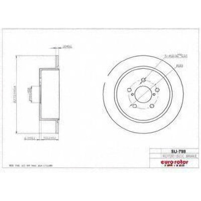 EUROROTOR - SU798 - Rear Premium Rotor by EUROROTOR - SU798
