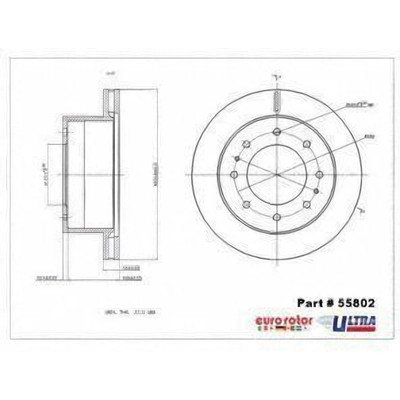 Rear Premium Rotor by EUROROTOR - 55802
