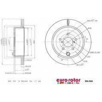Rear Premium Rotor by EUROROTOR - SU709