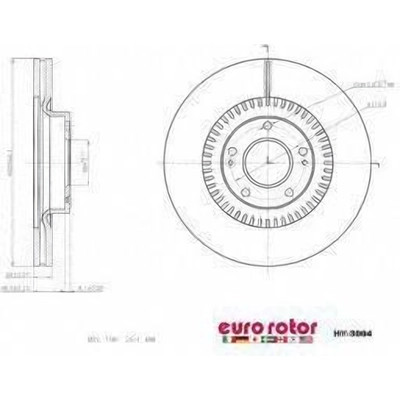 EUROROTOR - HY3004 - Front Premium Rotor by EUROROTOR - HY3004
