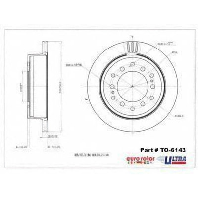 Rear Premium Rotor by EUROROTOR - TO6143