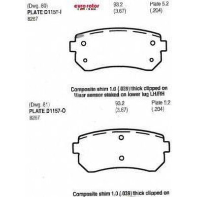 EUROROTOR - ID1157H - Rear Ceramic Pads