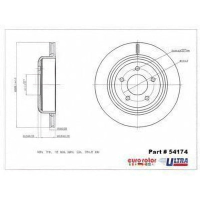 Rear Premium Rotor by EUROROTOR - 54174