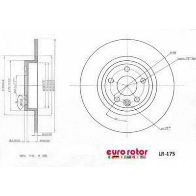 Rear Premium Rotor by EUROROTOR - LR175
