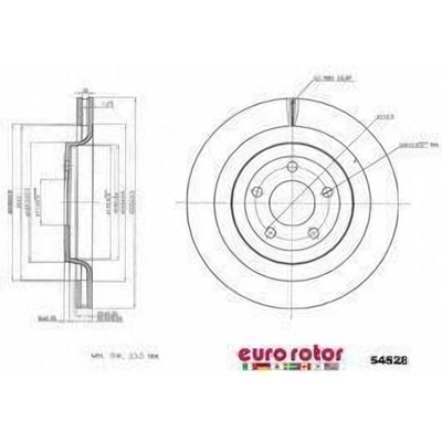 Rear Premium Rotor by EUROROTOR - 54528