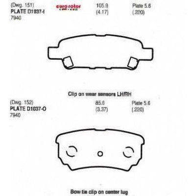 EUROROTOR - F1D1037H - EUROROTOR - F1D1037H - Rear Semi Metallic Pads