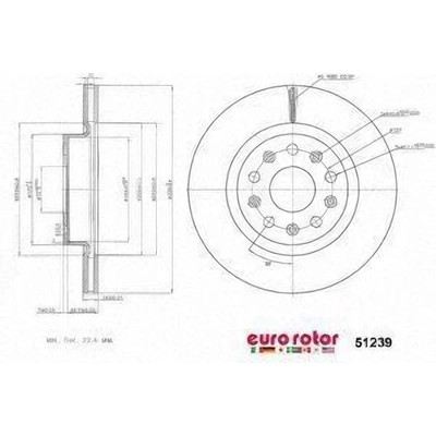 Front Premium Rotor by EUROROTOR - 51239