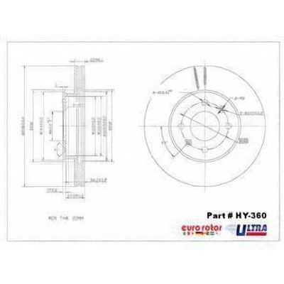 Front Premium Rotor by EUROROTOR - HY360
