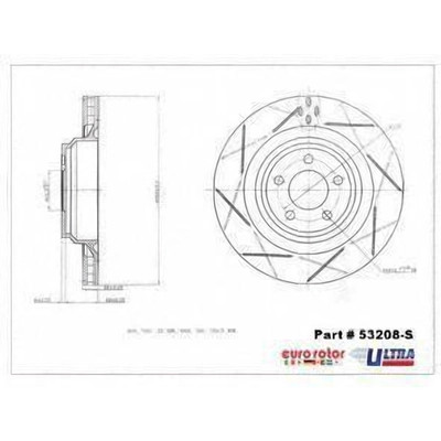 EUROROTOR - 53208S - Rear Premium Rotor by EUROROTOR - 53208S