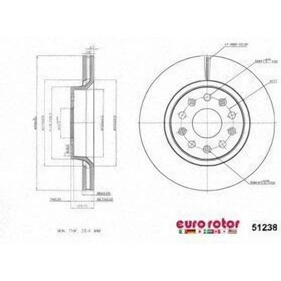 Front Premium Rotor by EUROROTOR - 51238