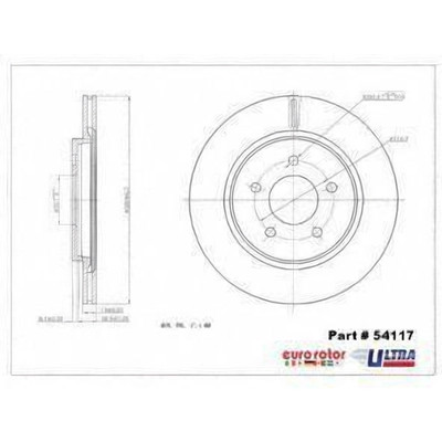 Rear Premium Rotor by EUROROTOR - 54117