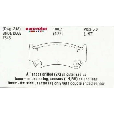 EUROROTOR - ID668 - Front Ceramic Pads by EUROROTOR - ID668