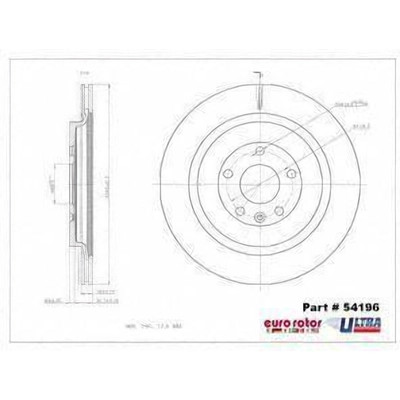 Rear Premium Rotor by EUROROTOR - 54196
