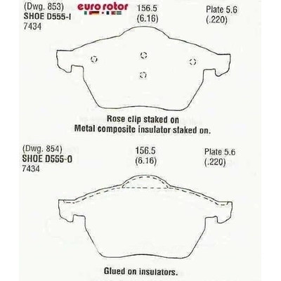 EUROROTOR - F1D555A-H - Front Semi Metallic Pads by EUROROTOR - F1D555A-H