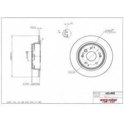 EUROROTOR - HO590 - EUROROTOR - HO590 - Rear Premium Rotor