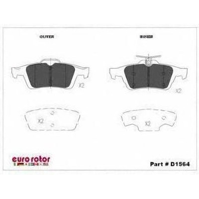 EUROROTOR - F1D1564H - EUROROTOR - F1D1564H - Rear Semi Metallic Pads